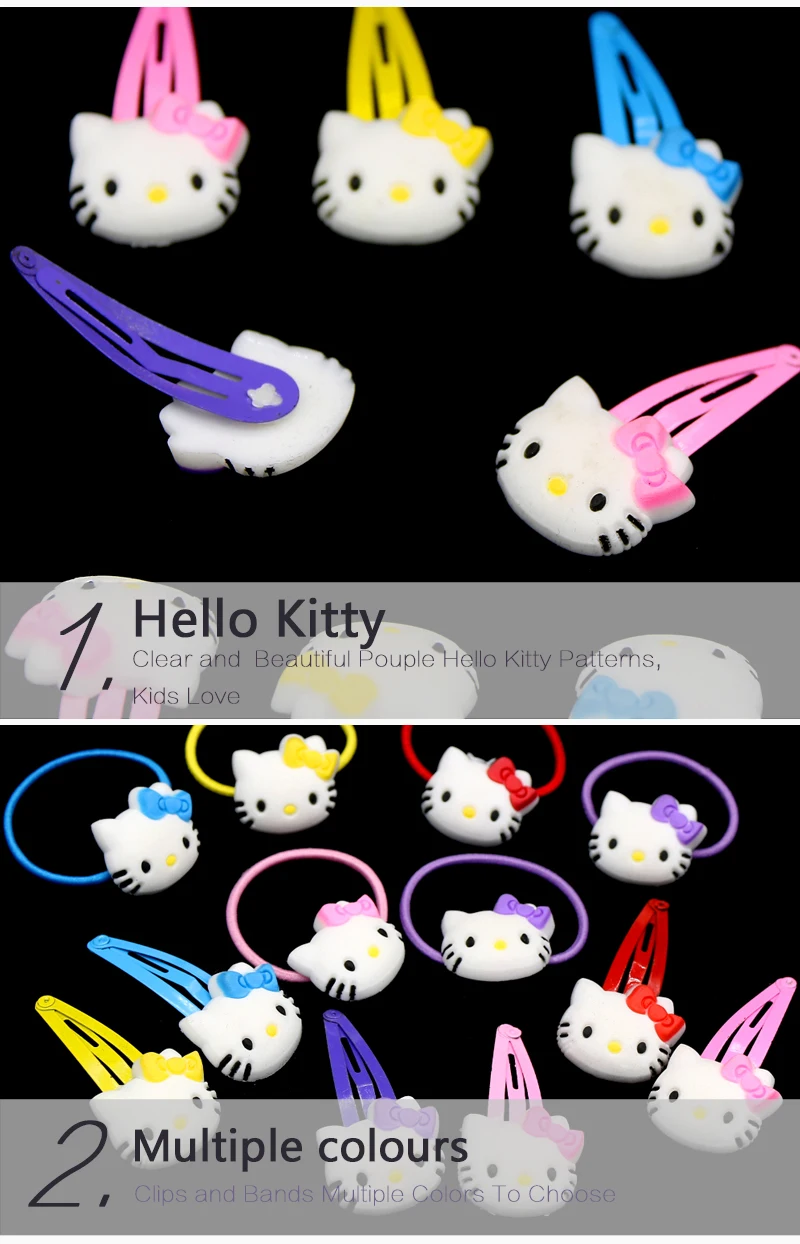 12 шт., hello kitty, эластичные резинки для волос, заколки для волос, для девочек, конский хвост, резинки, милые резинки для волос, резинки, резинки, аксессуары для волос