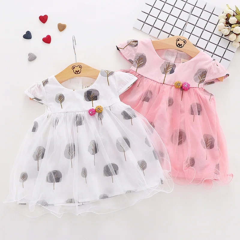 Одежда для маленьких девочек летние платья сетчатая одежда костюм принцессы