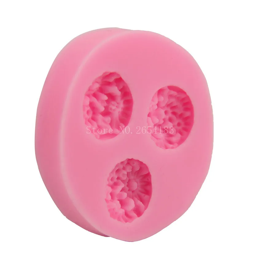 3 держателя цветок Маргаритка силиконовое мыло для помадки 3D желе конфеты