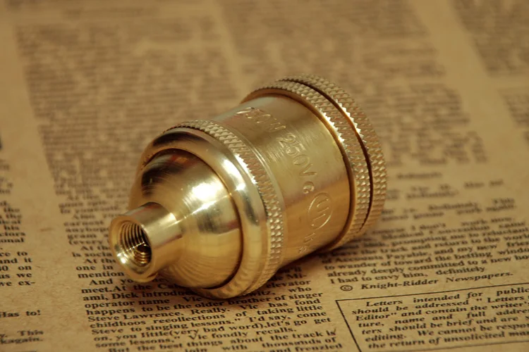 Винтажный держатель лампы Эдисона медный латунный винтовой патрон E26 E27 250V UL