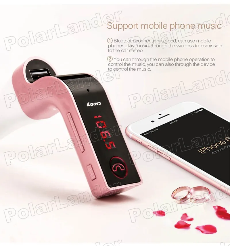 Автомобильный Bluetooth FM модулятор с USB зарядкой и поддержкой TF/SD карт|card memory stick pro