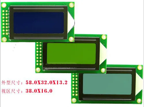 16-контактный параллельный STN/FSTN LCD 0802 промышленный символьный матричный экран