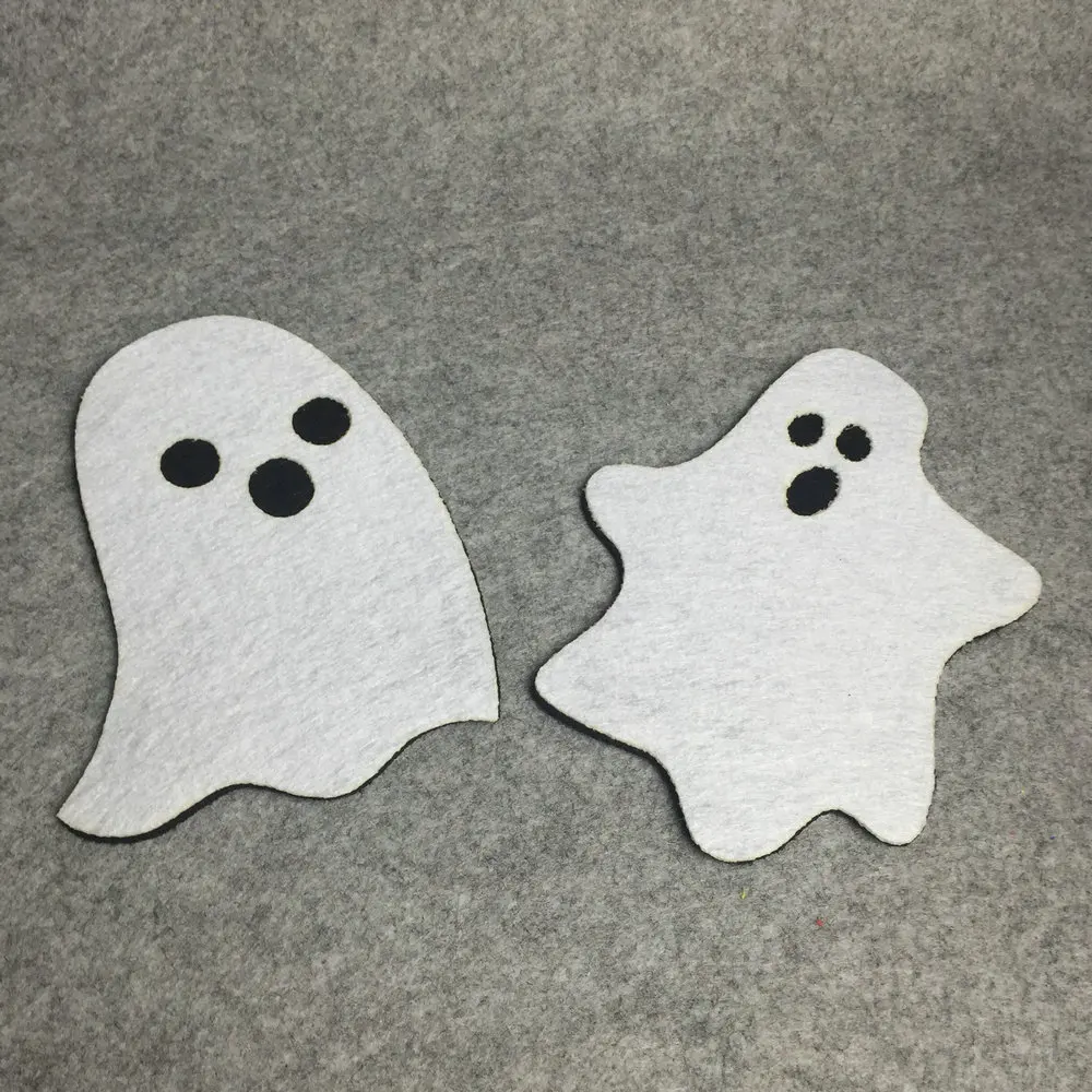 

Partywakaka 8 pcs Halloween Ghost Felt Coaster Cup mats Cartoon Pad supply fabric