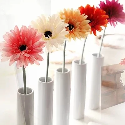 Абрикос 1 шт. шелковая Гербера для свадебного украшения DIY подсолнечника