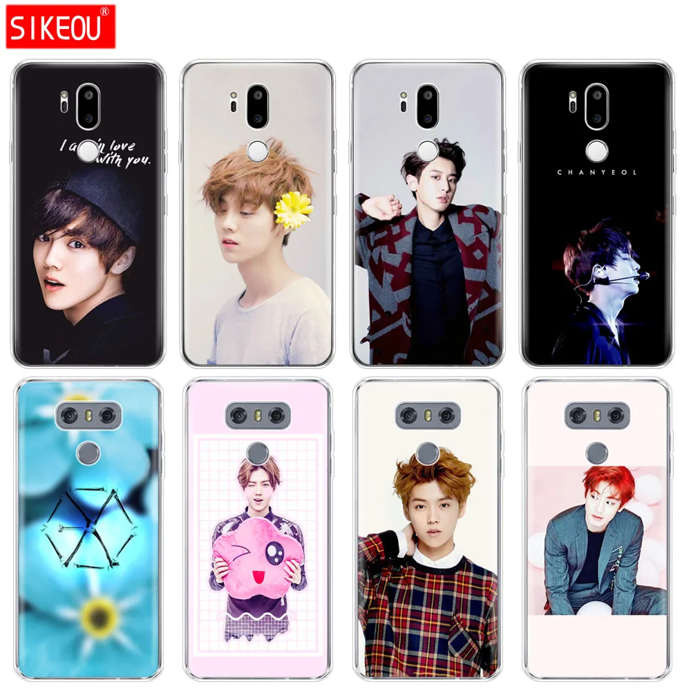 Силиконовый чехол для телефона LG G7 Q8 Q6 G6 MINI G5 V30 V7 V9 k10 k8 X POWER 2 Kpop exo LUHAN Park
