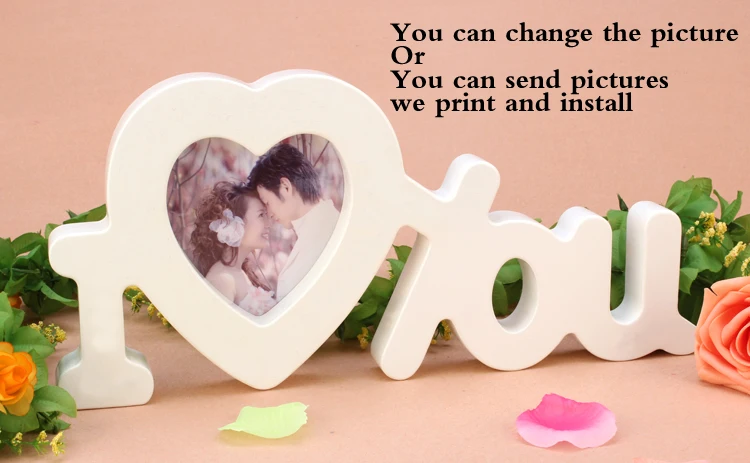 Фоторамка в форме сердца наклейки на стену из Искусственного Дерева для