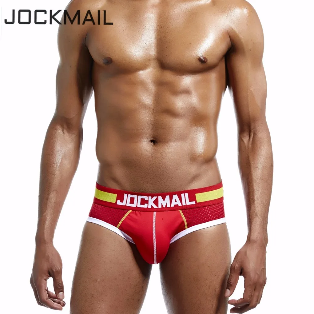 Трусы брифы JOCKMAIL мужские сетчатые пикантное нижнее белье с заниженной талией