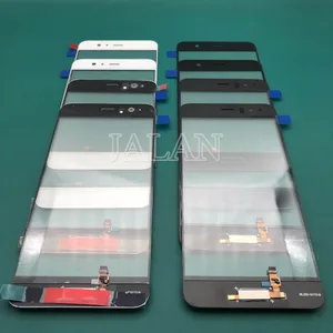 2pcs original new front outer glass panel for huawei p10 display touch screen glass with home button and oca mobile phone parts free global shipping