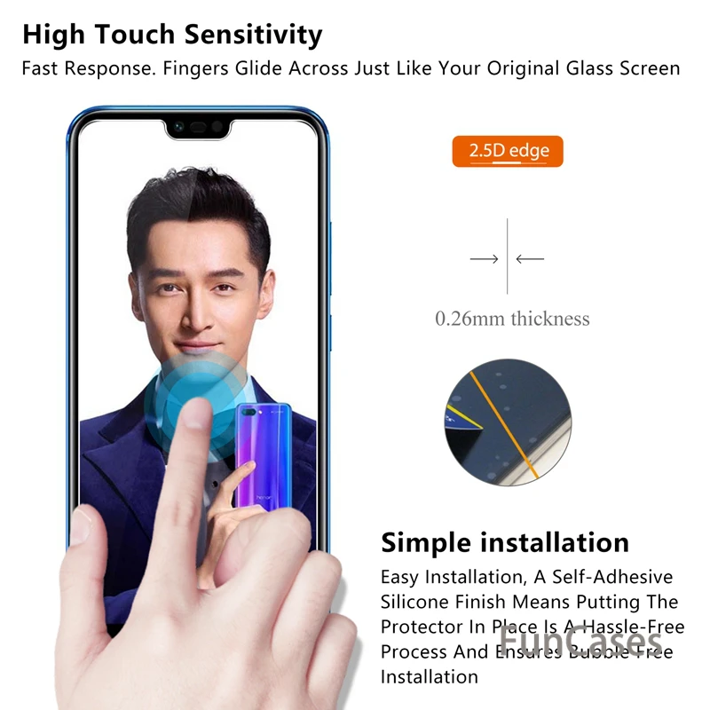 Закаленное стекло премиум-класса для huawei Honor 10 2.5D 0,26 мм 9 H Защитная пленка для экрана Honor10