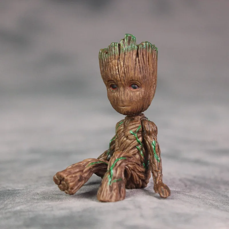 Новый хит! 6 см ребенок Groot дерево человек супергерой милая кукла ПВХ фигурка