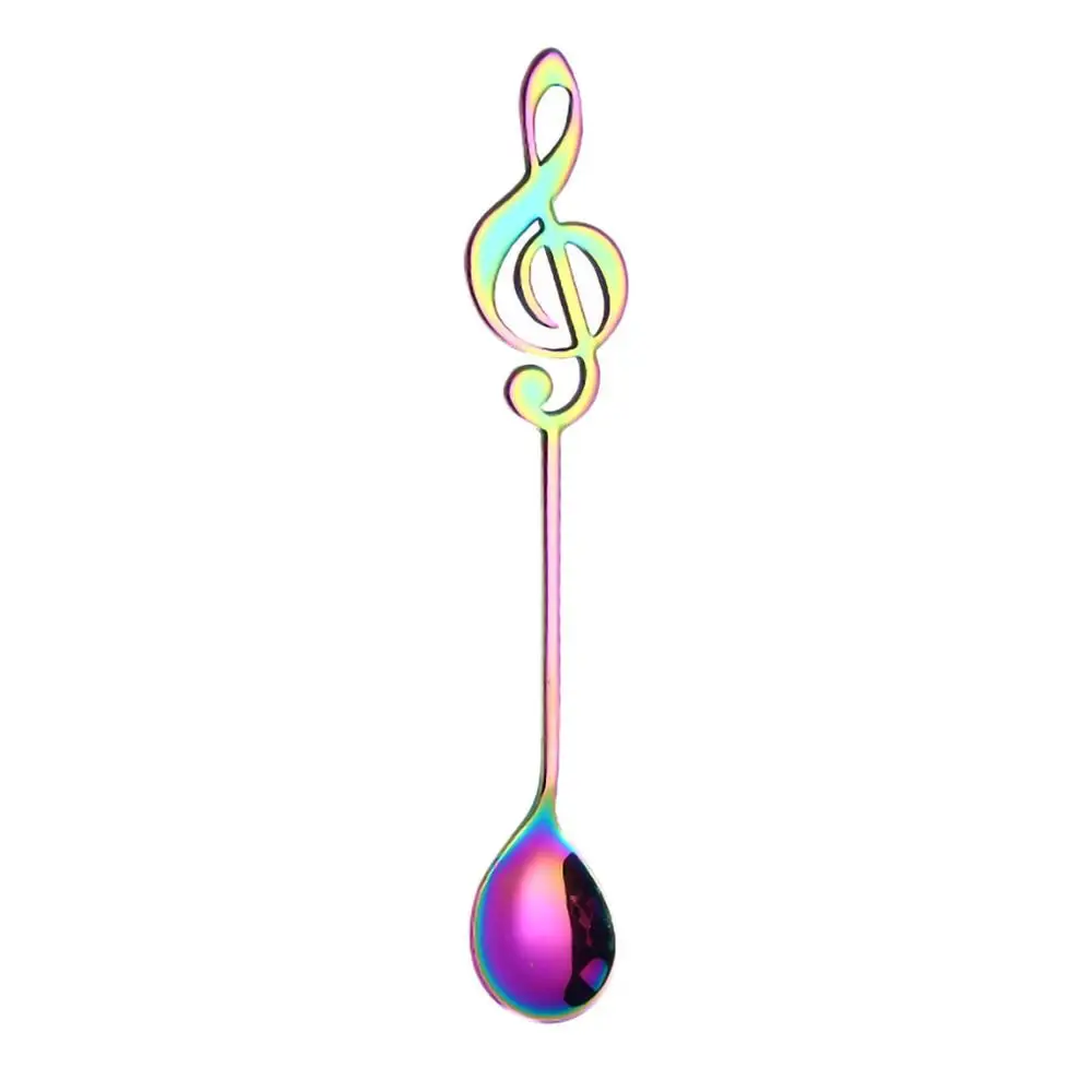 Multicolor 1 шт. красочные столовые приборы из нержавеющей стали гитара ложка креативная молочная кофейная ложка Мороженое Конфеты чайная ложка Аксессуары 13 - Цвет: Multicolor