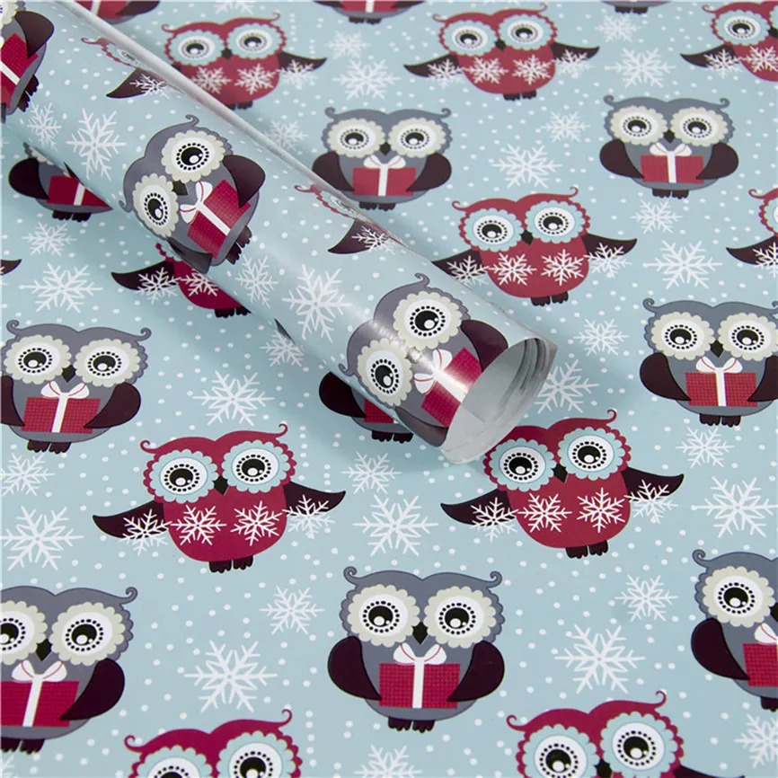 3Pcs Packing Paper DIY New Year Christmas Wrapping Gift Present Tree Santa Wrap Decorative Xmas Party Roll Nov#2 | Дом и сад