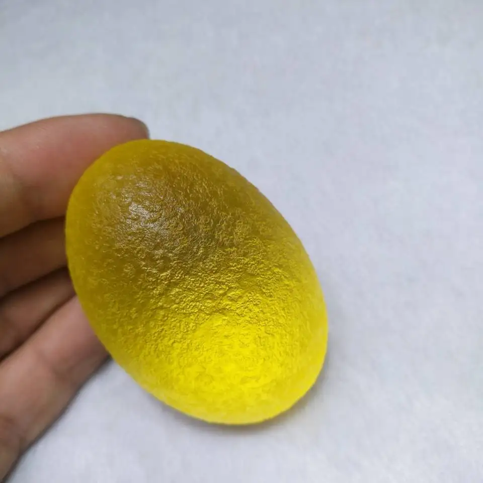120 г желтый драгоценный камень MOLDAVITE метеорит яйцо ударопрочное стекло