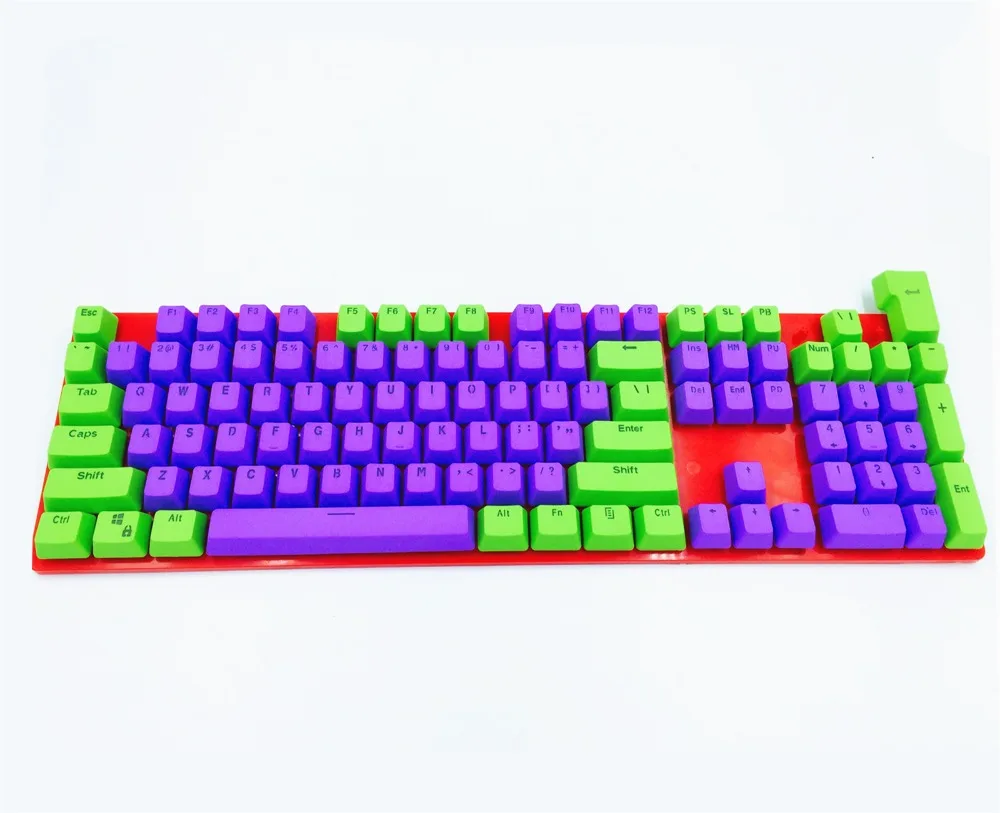 104 клавиш EVA фиолетовый PBT колпачки для с подсветкой раскладка ANSI OEM профиль