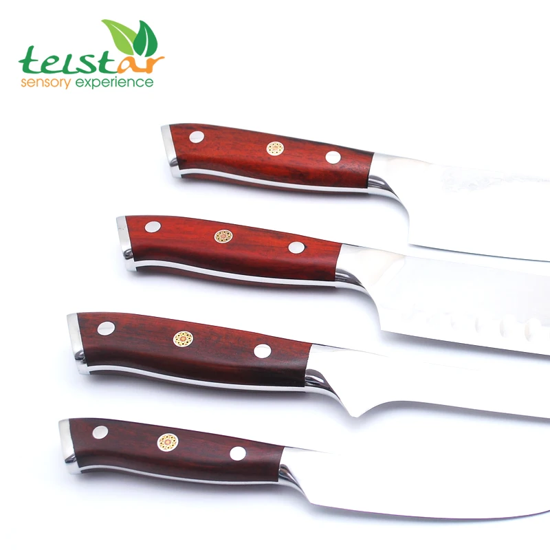 4Pcs Kitchen Knives Set 67 layer Japanese VG10 Damascus Steel Chef Cleaver Santoku Utility Paring Knife rosewood Handle | Дом и сад