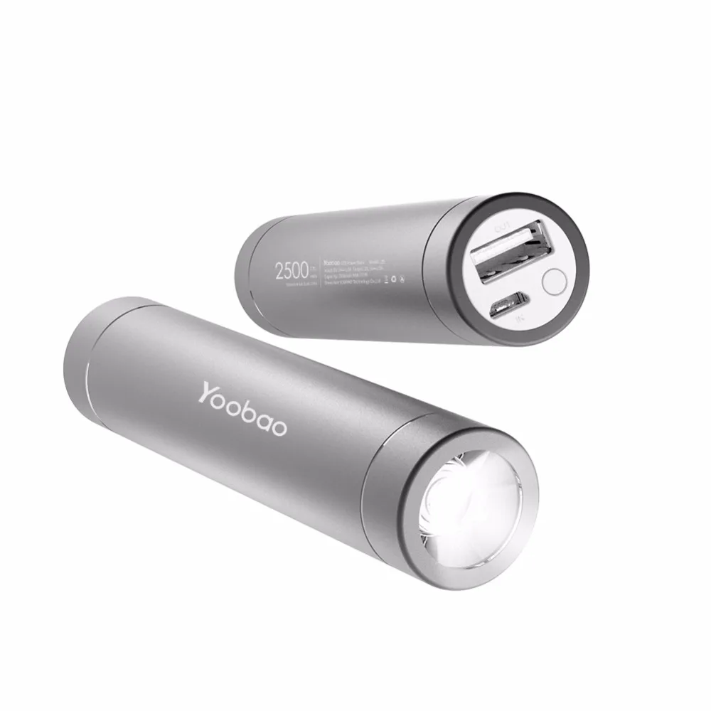 Yoobao L25 2500 мАч Мини банк питания 1 Вт Светодиодный светильник внешняя батарея портативное зарядное устройство литий-полимерный банк питания для мобильного телефона для Xiaomi