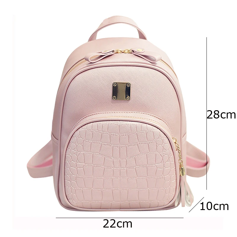Women Backpack Leather School Bags for Teenager Girls Stone Sequined Female Preppy Style Small Backpacks Cute | Багаж и сумки