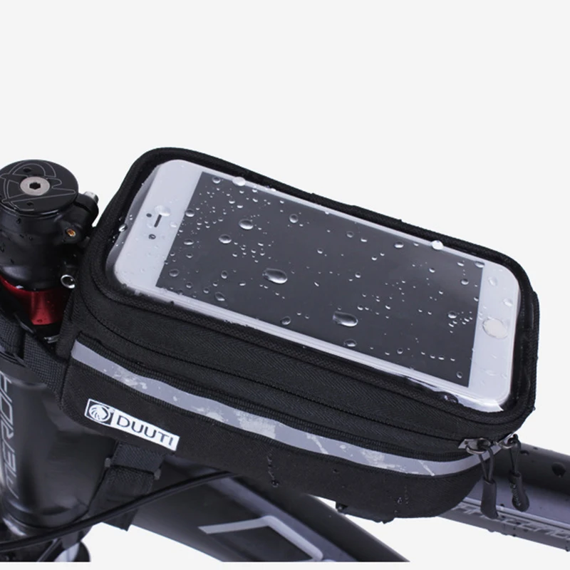 DUUTI bicycle bag mtb bike top tube for 5.7 inch phone cycling bags bycicle accessories touchable waterproof | Спорт и развлечения
