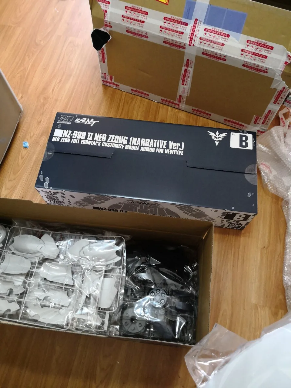 Bandai HGUC 1/144 PB Гандам NZ-999 II NEO ZEONG повествование Ver мобильный костюм собрать модельные наборы фигурки Детские игрушки