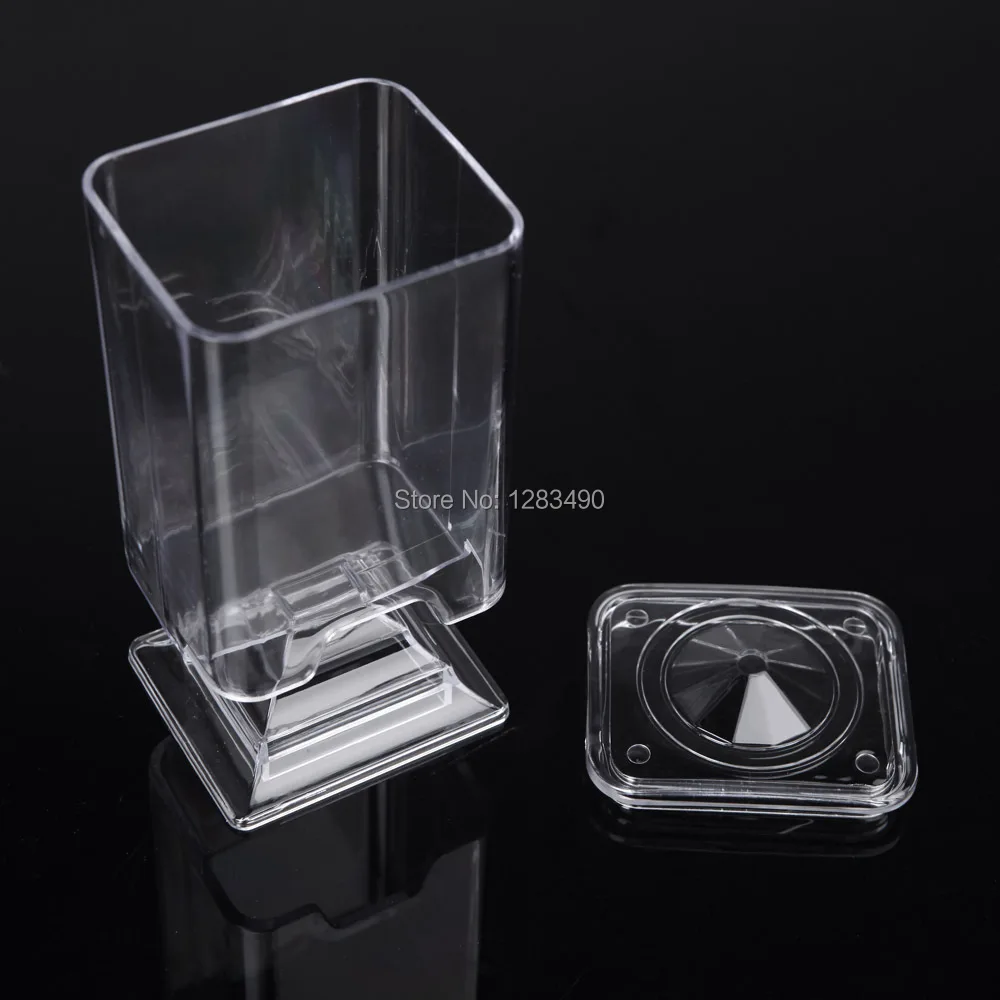 Футляр для ватных дисков макияжа прозрачный контейнер салфеток и снятия лака с