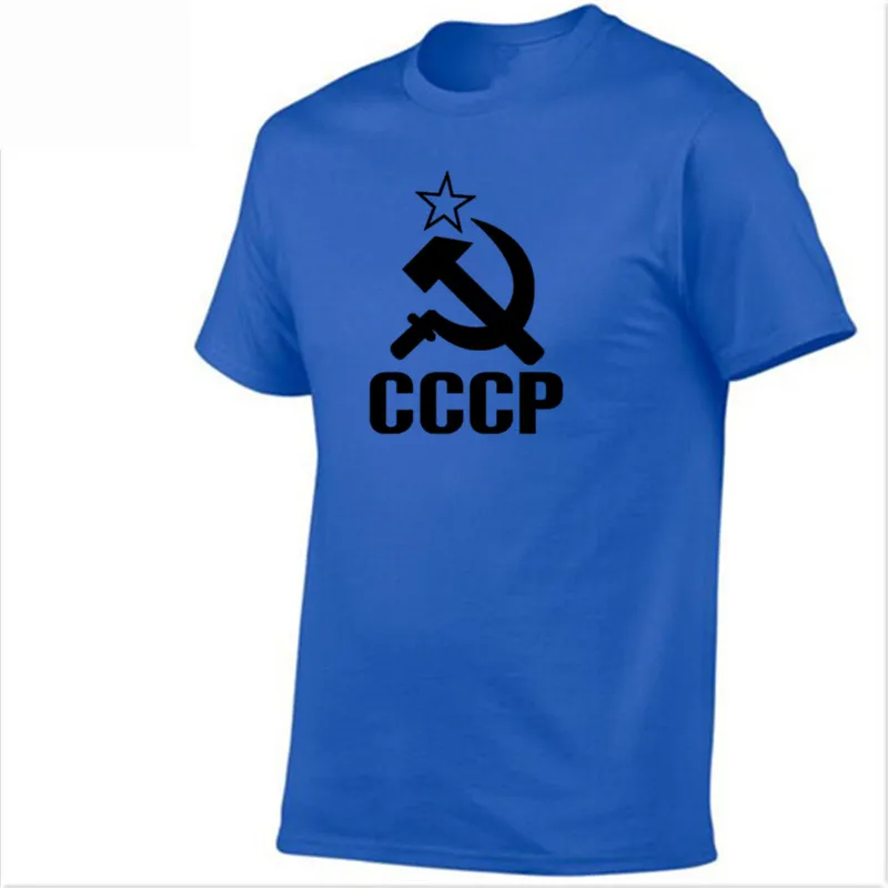 27 Blue Футболка для спортзала WINER CCCP, Мужская футболка с коротким рукавом, футболки из хлопка с круглым вырезом - Цвет: 27 Blue
