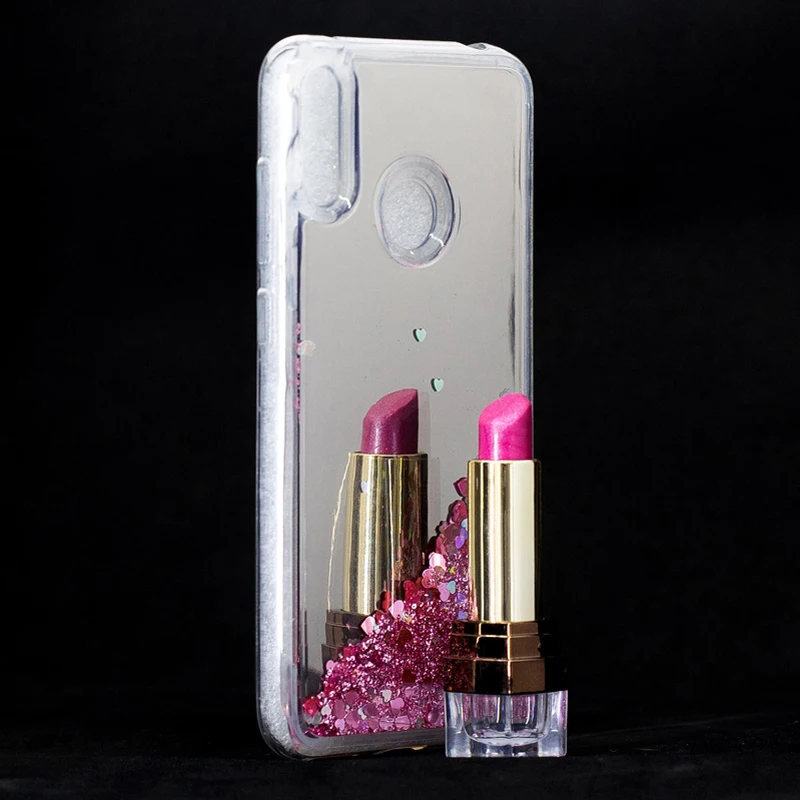 

Luxury 2 in 1 TPU+PC Bling Glitter Quicksand Phone Silicone Case Cover Funda Universal for HUAWEI Y7 Pro Y7 Prime 2019 Enjoy 9