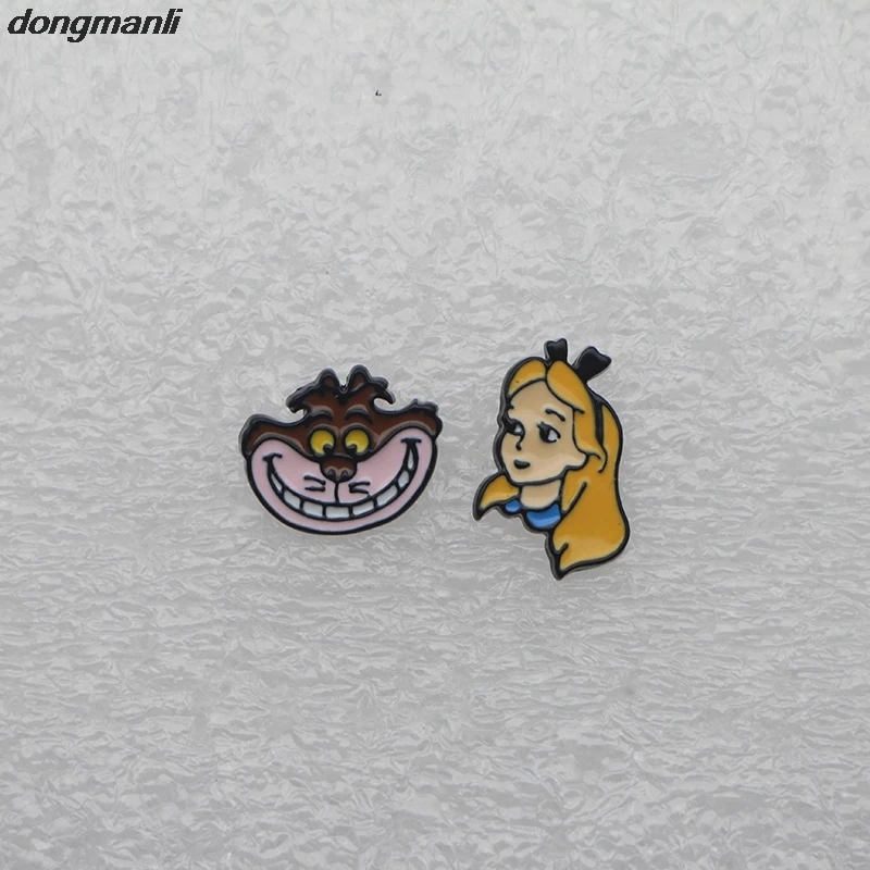P1378 Dongmanli мультфильм милый кот серьги гвоздики для женщин детский подарок модные ювелирные изделия аксессуары