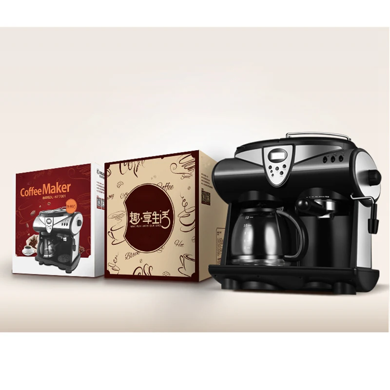 DMWD 1.5L кофемашина автоматическая кофеварка офиса Expresso Кофе машина американская
