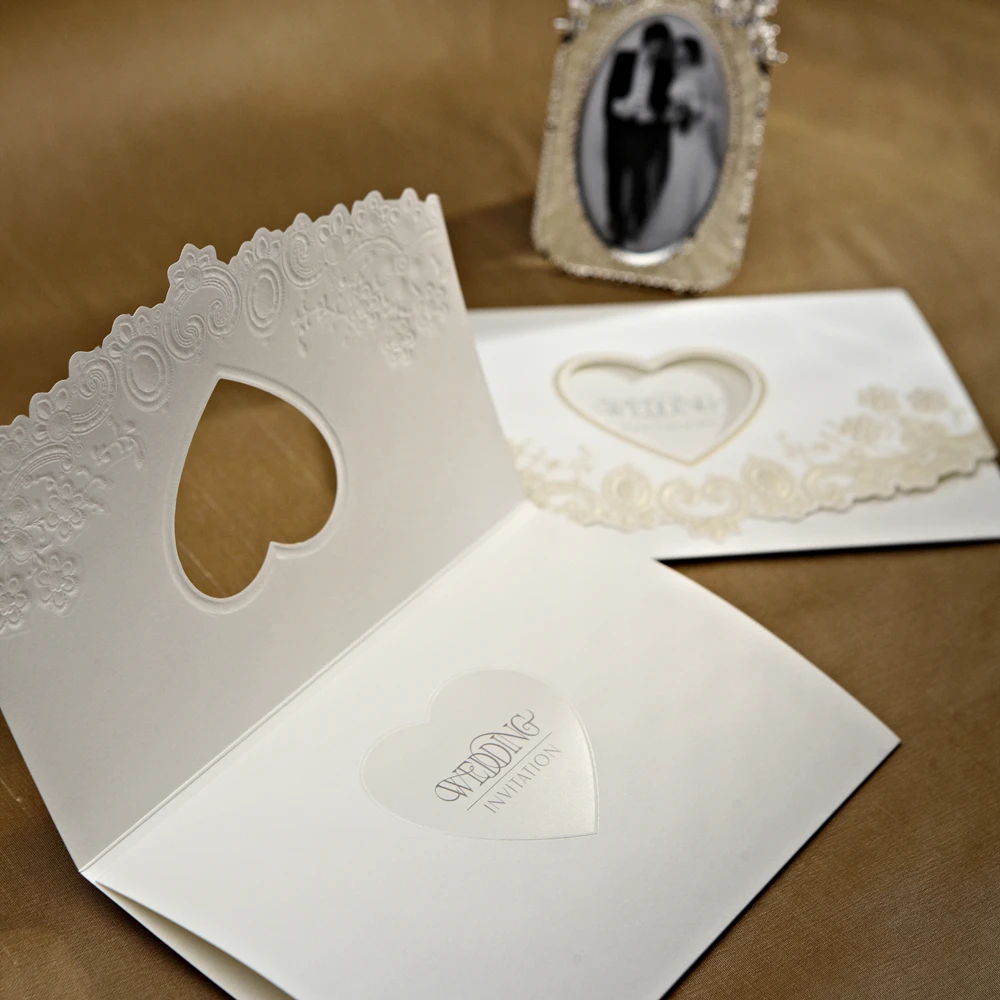 Hot Western-style Love Heart And Flower Wedding Invitation Card Printable &amp Customizable 100pcs/lot | Дом и сад