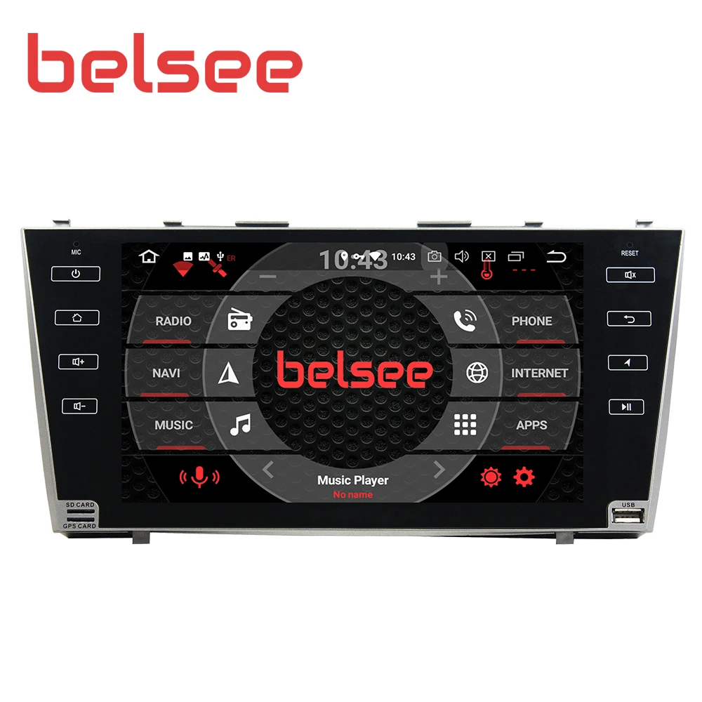Автомагнитола Belsee 9 дюймов IPS экран Android 0 для Toyota Camry 2007 2011 4 ГБ 8 ядер стерео аудио GPS