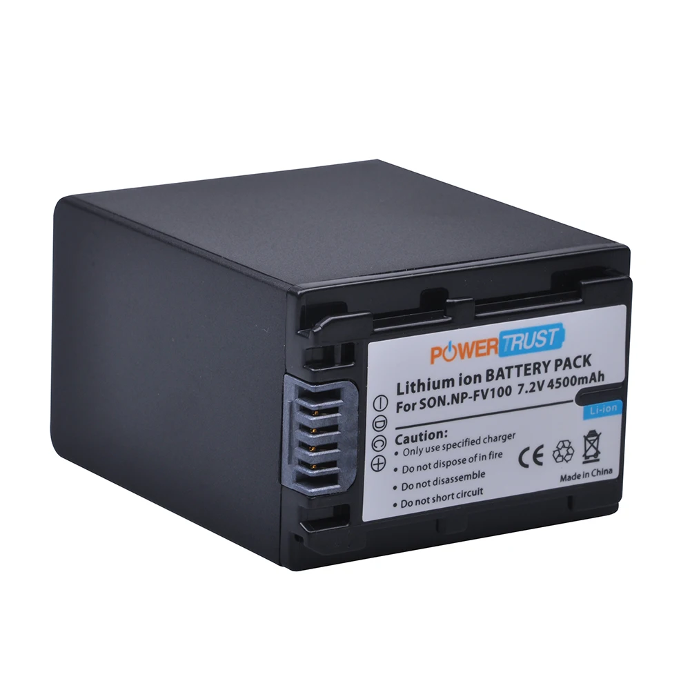 Powertrust 4 шт. 3900 мАч NP-FV100 NPFV100 батарея + ЖК-дисплей быстрое двойное зарядное