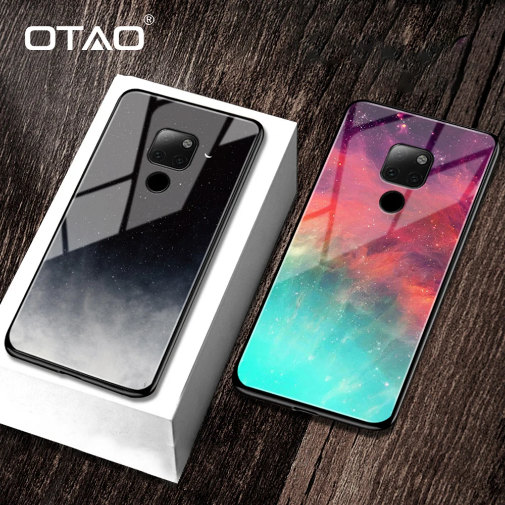 Чехол из закаленного стекла OTAO Starry Sky для Huawei P30 P20 Lite Honor 9 10 чехол Mate 20 Pro Coque |