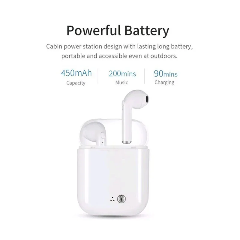 I7s наушники Bluetooth беспроводные двойные не пропускают воздух совместимые с iPhone 7/8