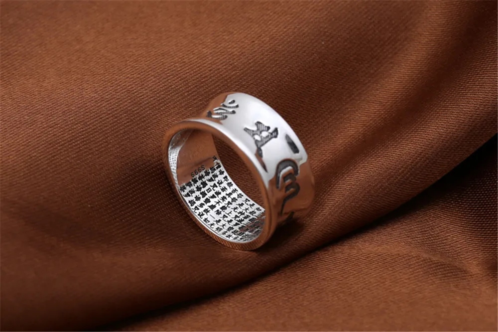 Женское и мужское Винтажное кольцо из серебра 100% пробы |