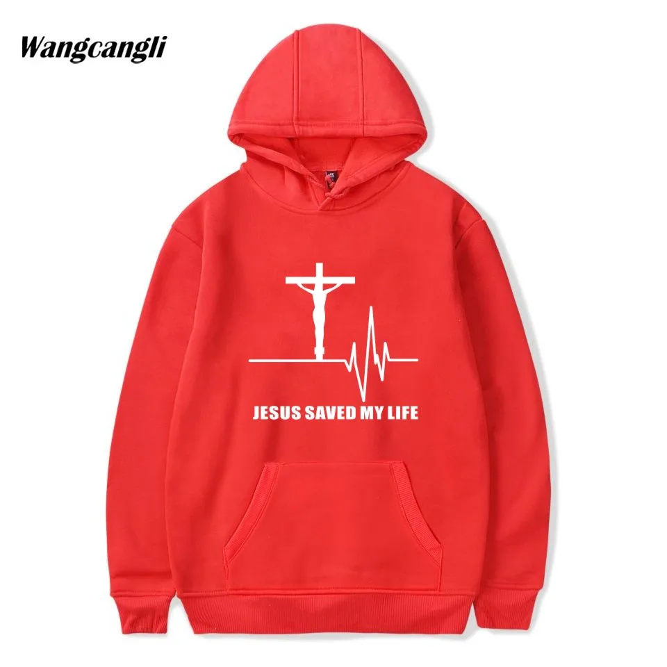Худи для мужчин и женщин Jesus Christian осенне зимняя толстовка с капюшоном Saved My Life