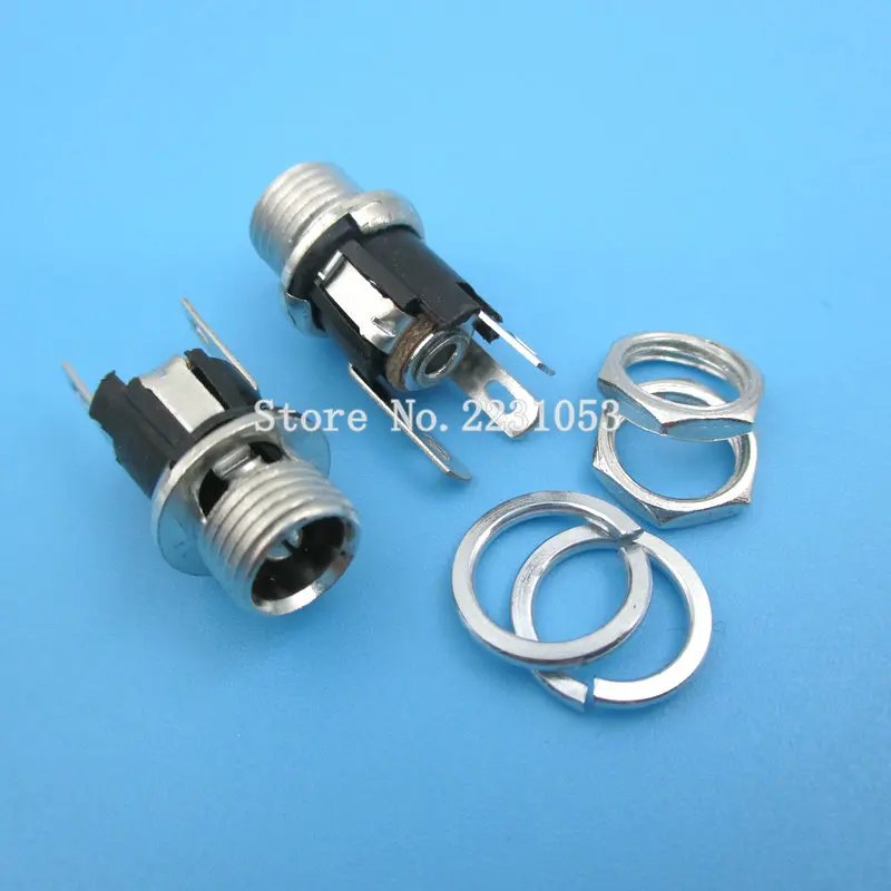 

10PCS/LOT 5.5*2.1MM DC Connector DC Power Socket High Current Metal Charge Female DC025M DC-025