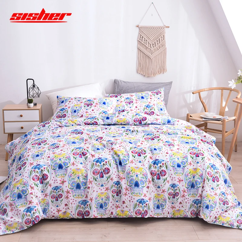 Sisher Modern Style Duvet cover sets Queen Size with Pillowcase Single Double Full King Bedclothes cotton Quilt Covers Set kids | Дом и сад