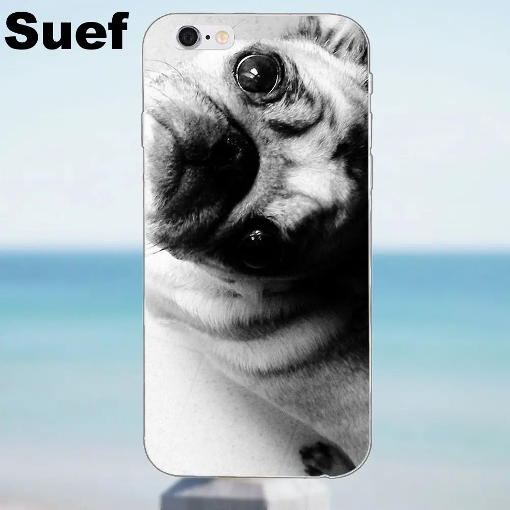 Suef Pug Face для iPhone X 4 4S 5 5S 5C SE 6 6S 7 8 Plus Samsung Galaxy J1 J3 J5 J7 A3 A5 2016 2017 TPU|for iphone|galaxy j1samsung galaxy j1 |