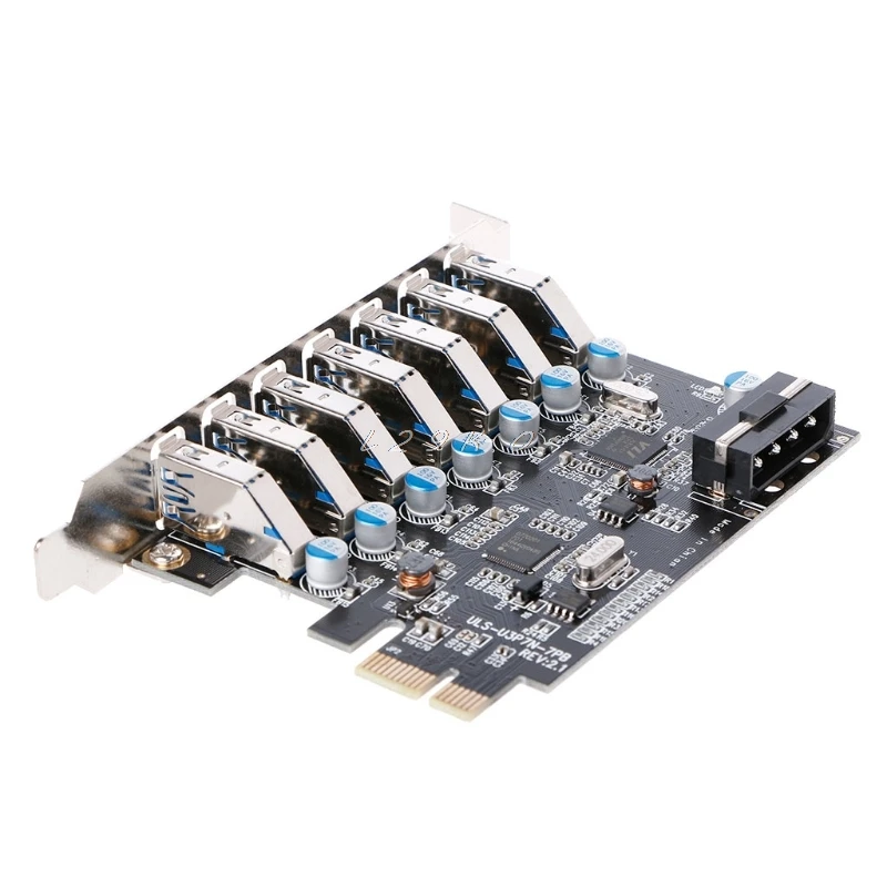 PCI-E USB 3 0 7-портовый Суперскоростной разъем питания на 15-контактный SATA адаптер PCI