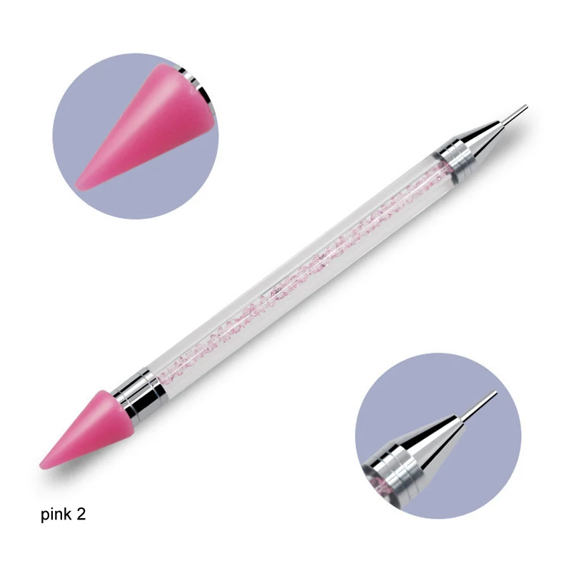 pink 2 Полный квадратный круглый по номерам двойная головка Алмазная вышивка DIY алмазная живопись дизайн ногтей мозаичные картинки из стразов ручка инструменты - Цвет: pink 2