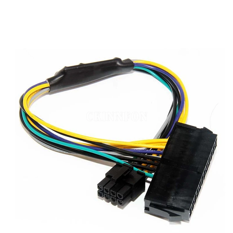 

100Pcs/Lot ATX 24Pin to 8Pin Female to Male Adapter Cable 30CM 18AWG Power Cable Cord for DELL 3020 7020 9020 Server Motherboard