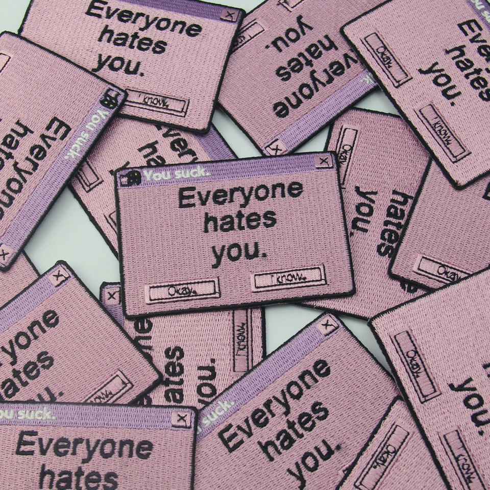 Нашивки Embird вышитые нашивки вышивка все ненавидят вас генеральный директор 3D с