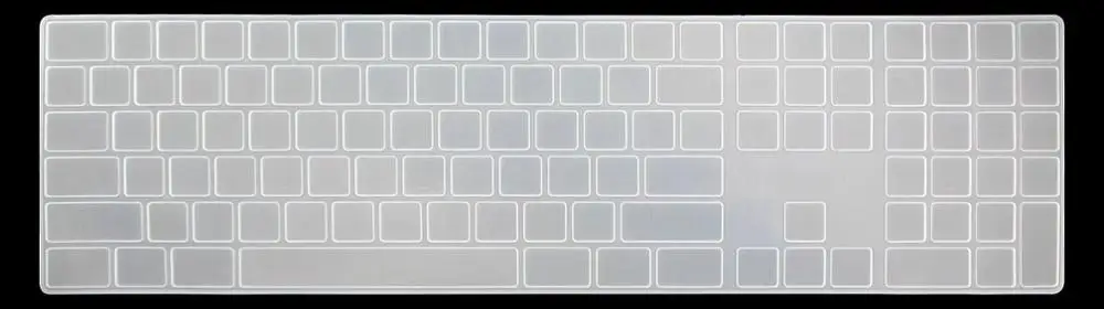 Clear Новая волшебная клавиатура с цифровой клавиатурой MQ052LL/A A1843 Мягкая силиконовая оболочка Крышка клавиатуры для Клавиатура Apple Magic - Цвет: Clear