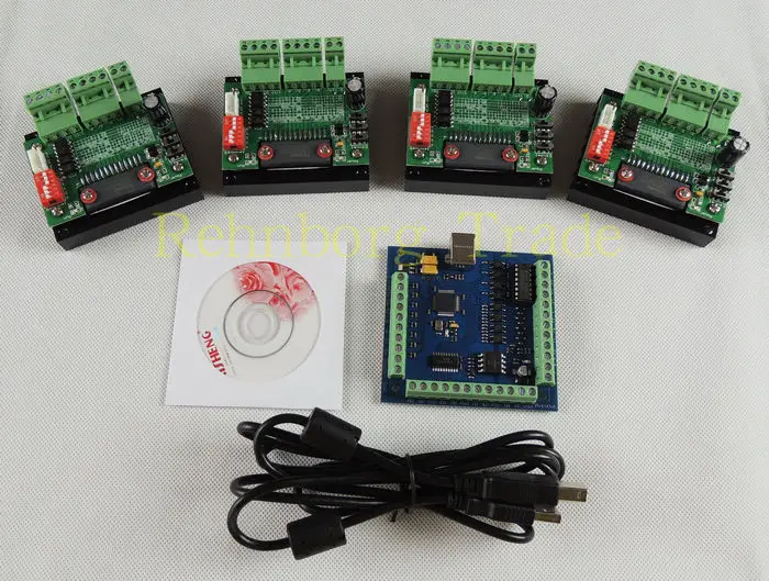 4 осевой usb комплект CNC mach3 шт. TB6560 одноосевая плата драйвера + одна осевая USB