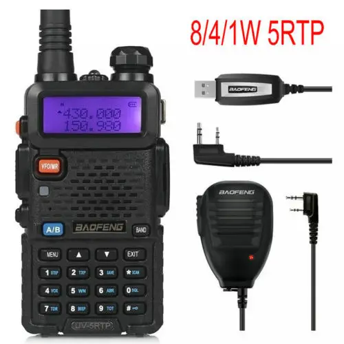 Baofeng UV 5RTP 136 174/400 520 МГц двухдиапазонный FM1/4/8 Вт двухсторонняя радиорация с