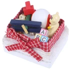 Кукольный домик сделай сам 1:12, миниатюрная игрушечная коробка с медведем, модель игрушек для украшения кукольного дома, набор игрушек для стола, 1 шт.