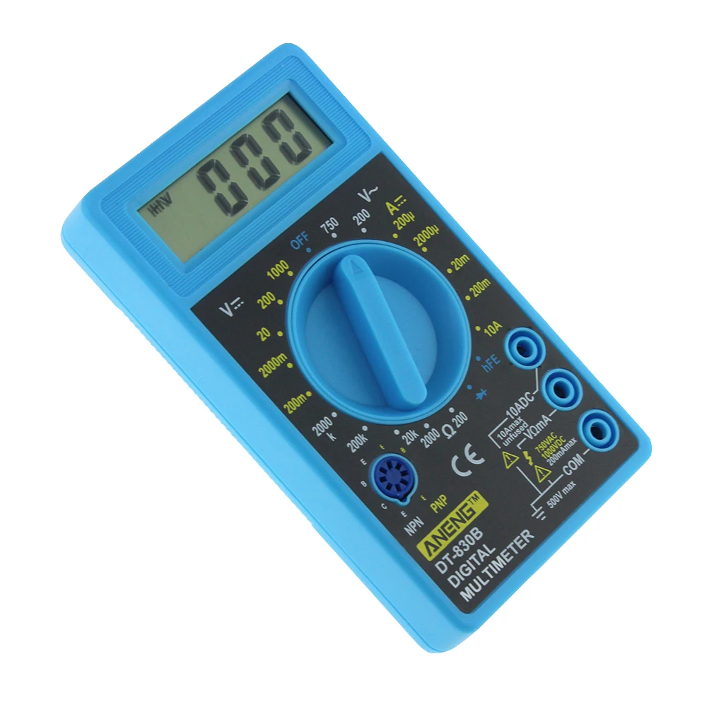 DT830B мини мультиметр ЖК-цифровой мультиметр для Вольт Ампер Ом тестер Вольтметр Амперметр защита от перегрузки с зондом