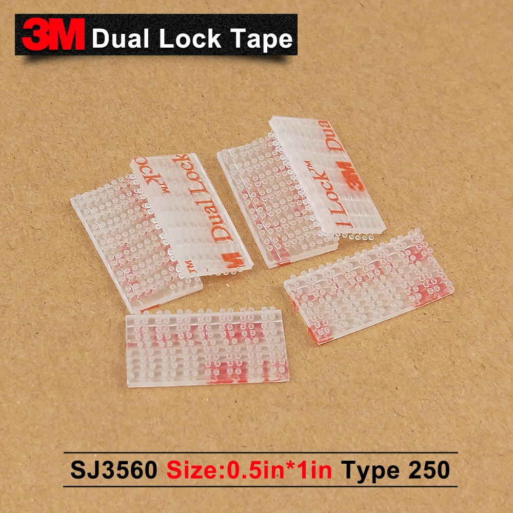 3M SJ3560 Clear Reclosable Fastener self adhesive tape 1in*0.5in*1000pcs/5% off if 2lots or more/We can offer any size | Обустройство