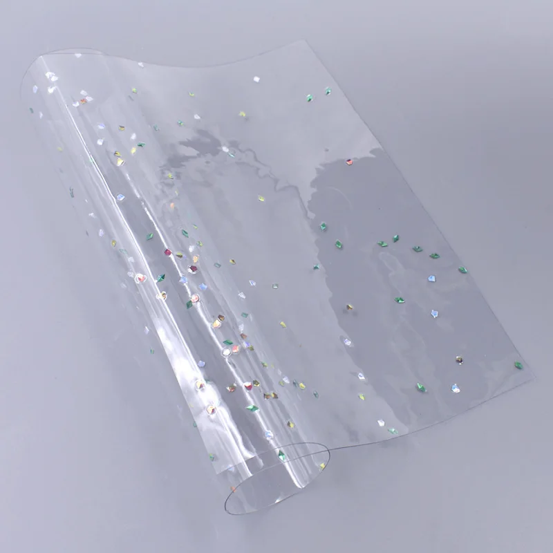 A4 Размер 21x29 см Прозрачная ПВХ кожа ткань для шитья Diy Синтетическая украшения