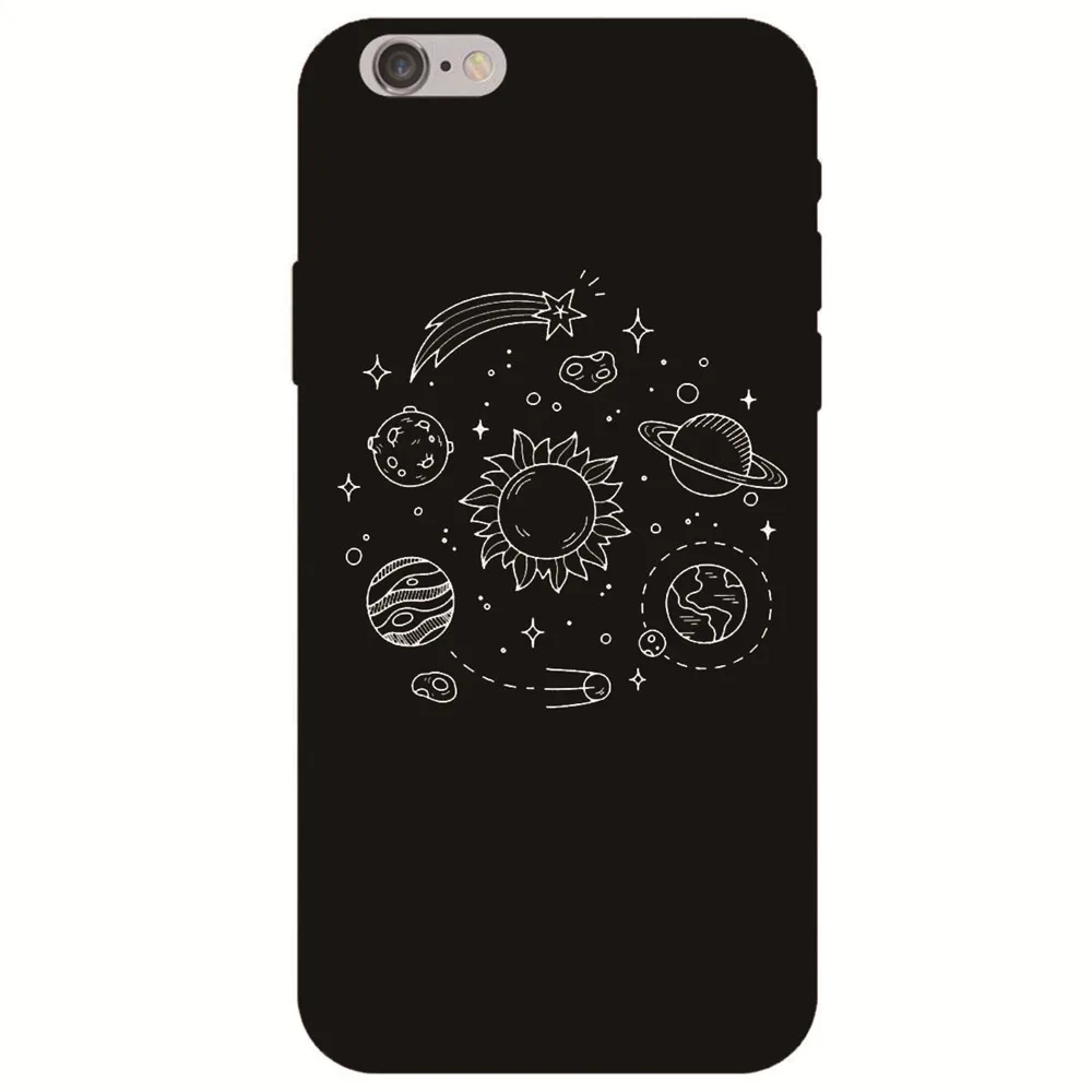 Чехлы Boucho для iPhone 8 8Plus 7 7Plus X 6 6S Plus Мягкий силиконовый чехол телефона 5 5S se серии Cosmic